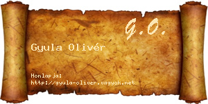 Gyula Olivér névjegykártya