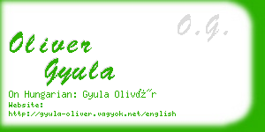 oliver gyula business card